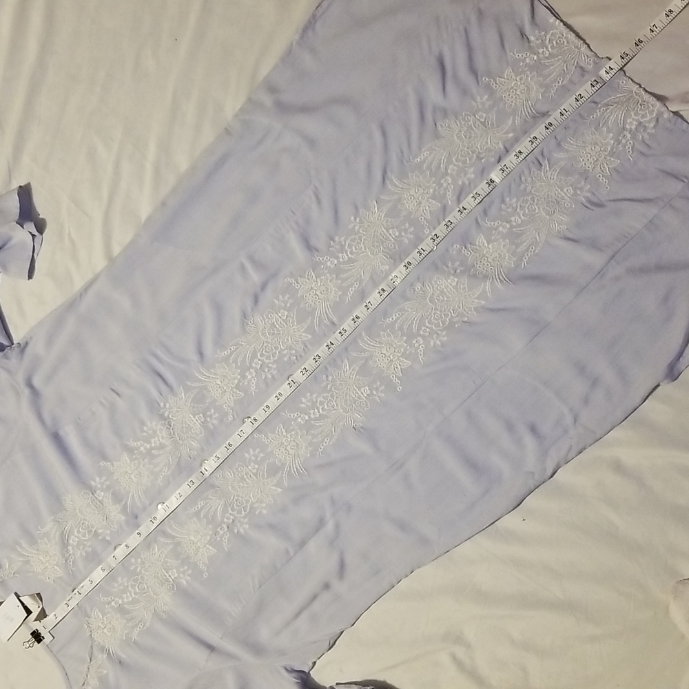 J. Jill light blue Duster Tunic w/floral Embroidery 🪞 - Picture 8 of 12